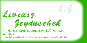 liviusz geyduschek business card